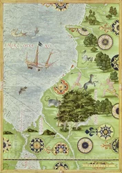 Fol.39v Kaart van de Straat van Magellaan, uit 
